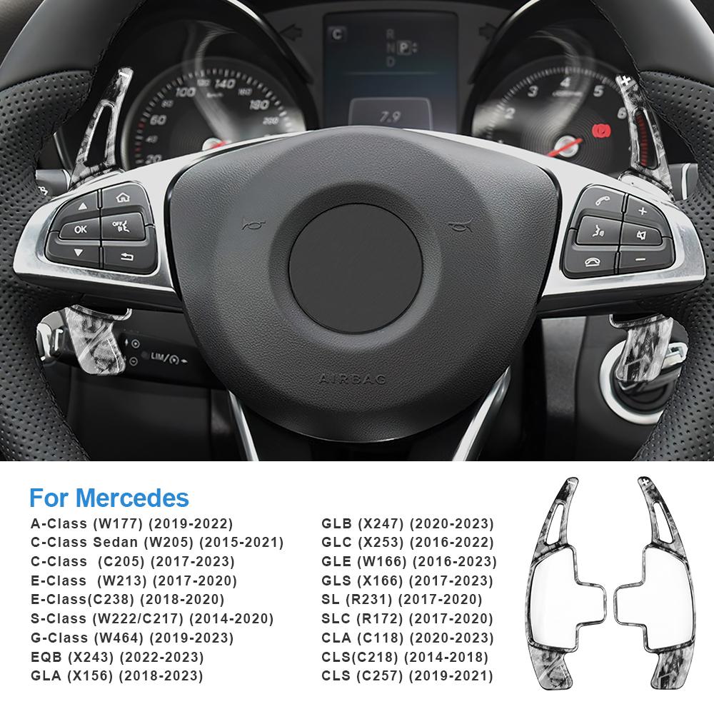Car Steering Wheel Shift Paddle Shifter For Mercedes Benz A B C E GLE Class W176 W205 W246 C117 W218 Extended Carbon Fiber ABS