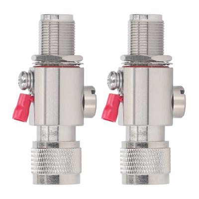 2Pcs Lightning Arrestor 2.4G Coaxial N Type Male To Female 2G?5.8GHz 50 Ohm  IP67 for TV Ham Radio