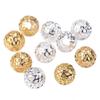 Vergoldet Silberfarbe Rund Hohl Gaze Metall Messing 8mm 10mm Lose Abstandshalter Perlen Los für Schmuckherstellung DIY