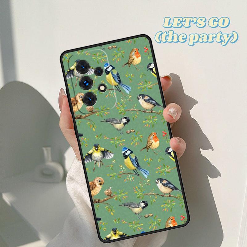 Garden Birds Phone Case For Samsung Galaxy A42 A31 A40 A51 A71 A32 A80 A91 A52 A72 A73 A20e A21S A50 A70 A11 A12 Cover