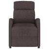 Massage Chair Dark Brown Fabric