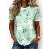 Women's T Shirt Print Floral Graphic Plants Bohemia Hawaiian Stylish Short Sleeve Crew Neck Long Tops Summer