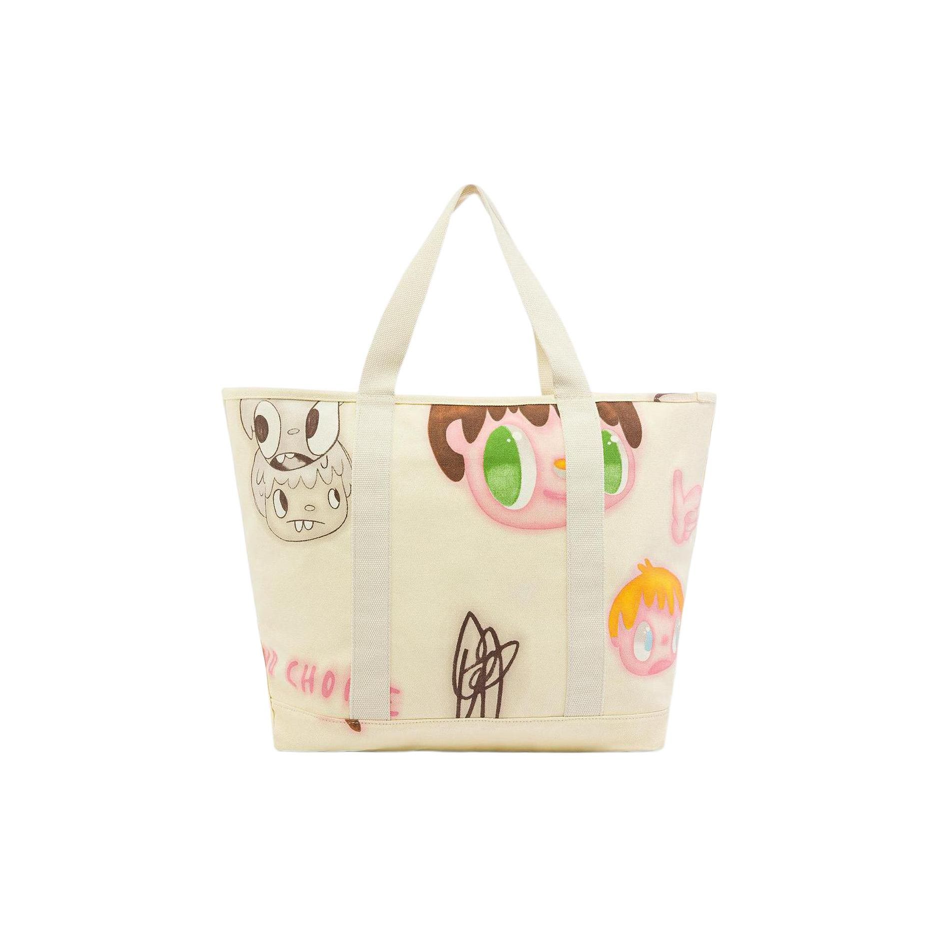 

Vans X Javier Calleja Minimalist Versatile Fashion Canvas Tote Shoulder Bag Unisex bags Beige VN0A5KFV3KS Beige Yellow