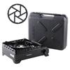 Iwatani Cassette Stove, Tough Maru, Black & Pearl Metal Iron Mini Tripod (CB-ODX-1-BK & HB-5001) 2-Piece Set