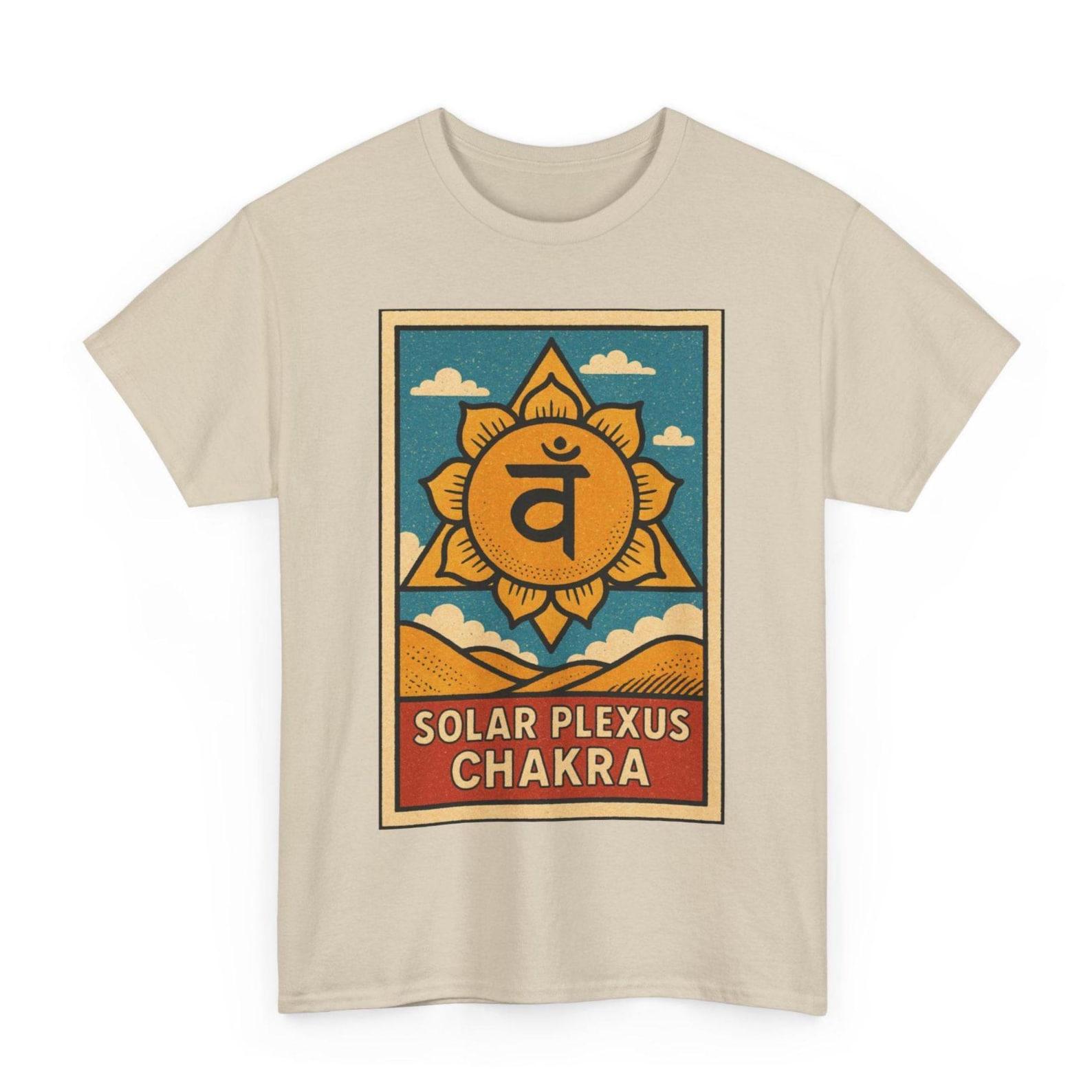 Solar Plexus Chakra T-Shirt: Retro Comic Style Manipura Energy M