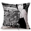 Sketch Hand-Painted Woman Portrait Cotton Linen Throw Pillow Case Fashion Girl Room Sofa Decoration Cushion Cover Cojines
