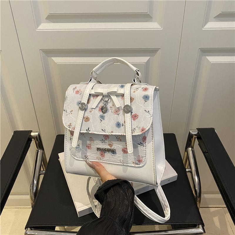 

Light luxury small square bag women s summer new butterfly lock shoulder bag multi-functional backpack messenger bag белый