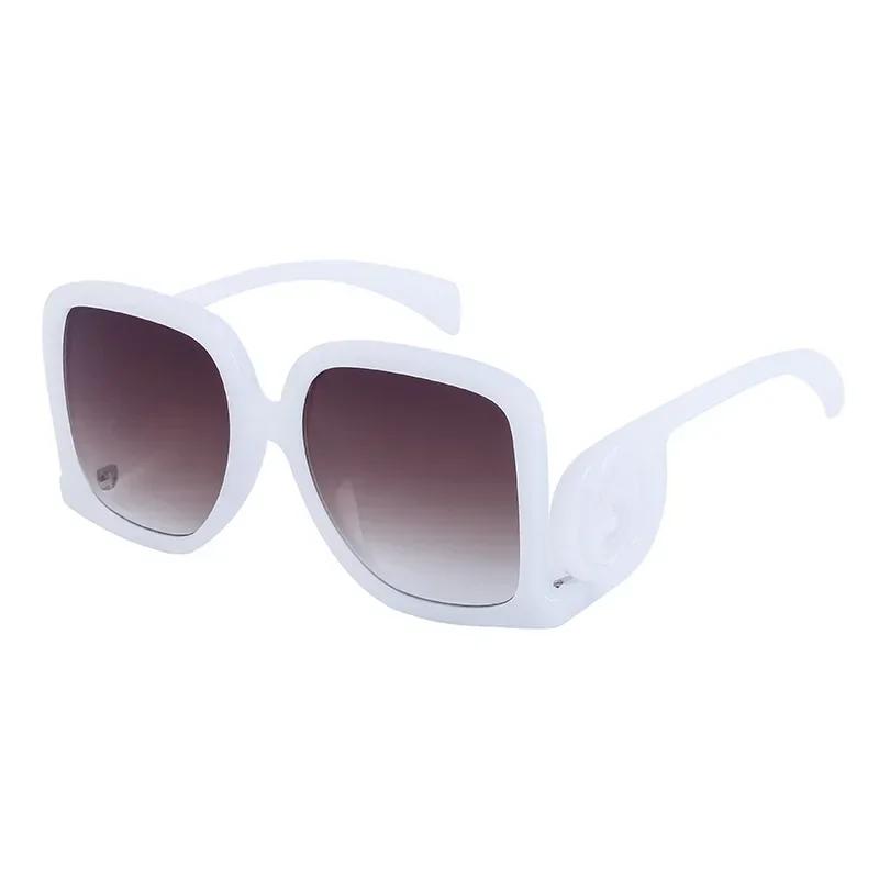 Estilo Único Oversized Moda Dama Gafas de Sol Montura de Plástico Gafas de Sol Mujer Marca de Lujo Diseñador Niñas Cuadradas Gafas de Sol