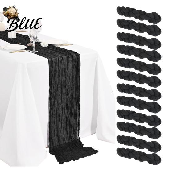 Chic Home Table Linens Boho Cheesecloth Wedding Runner Runner Rustic Sheer Decorative for Bridal Shower Baby Modern Farmhouse