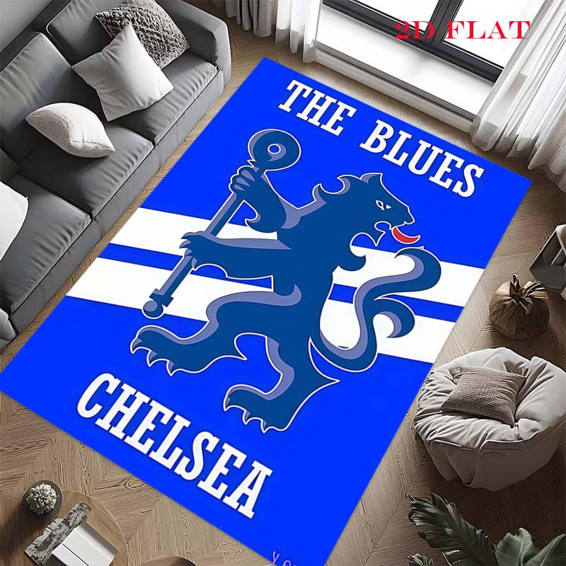 Chelsea FC Football Carpet Rug for Living Room Bedroom Home Sofa Decoration,Kids Play Nonslip Floor Mat
