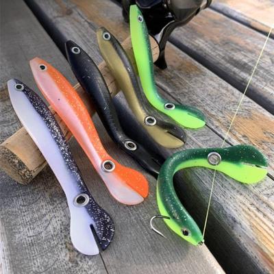 Angeln Weichköder Köder Jigging Kann mit Schlupfmechanismus springen Künstliches Schwimmen Für Barsch/Forelle/Hecht