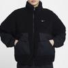 Nike Sportswear Color Block Logo Pattern Warm Fleece Jacket Women Jackets Black White FV8017-010