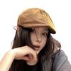 Retro relaxation deepens hat top corduroy forward hat women's autumn and winter face little dad hat men's versatile beret