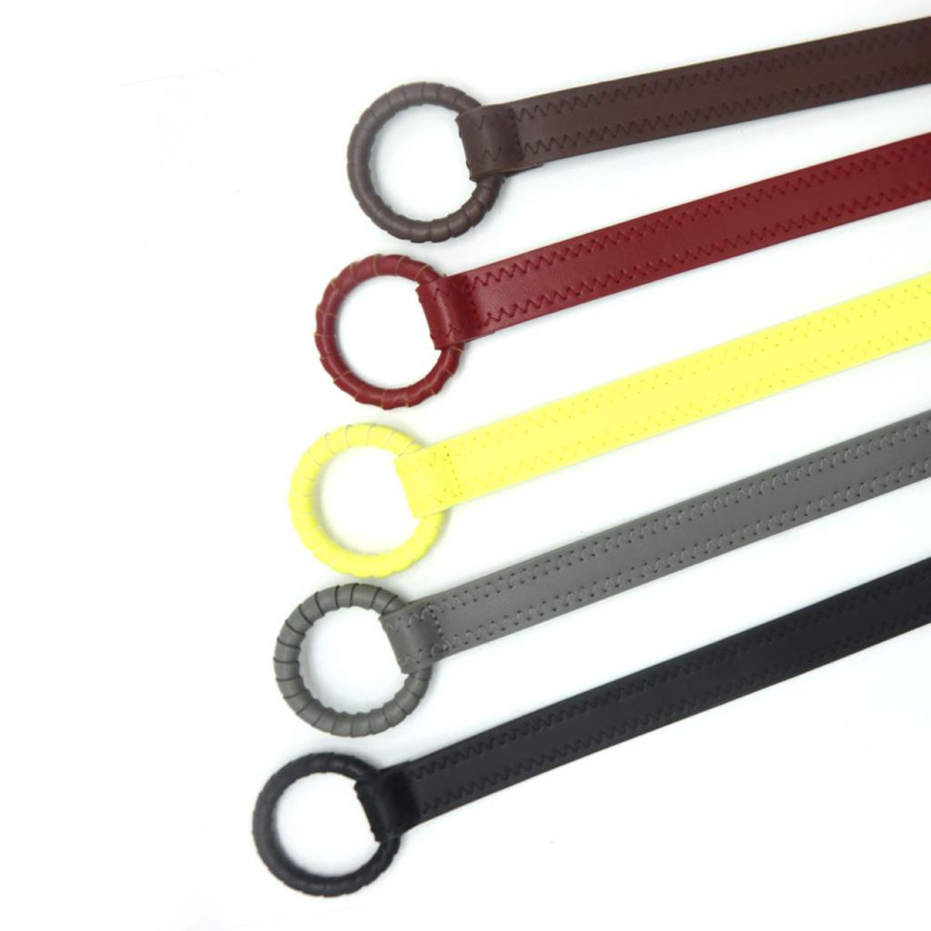 Circle Buckle Double Leather Strip Thin Leather Strip Binding Method Belt Rope Jeans Skirt Women's Belt