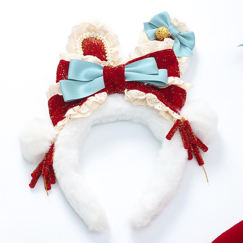 Girls' 2025 Cartoon Cat Lolita Princess Dress - New Year & Birthday Outfit