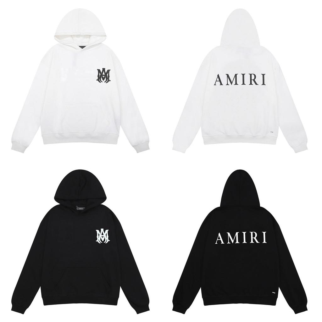 Amri Design Unisex Hooded Sweatshirt with Letter Print - Trendy European & American High Street Style