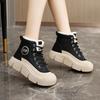 Fashion Winter Women's Shoes New High Top Casual Sneaker Platform Height Increasing Shoes for Women Plush Warm Cotton Shoe Zapatos Mujer