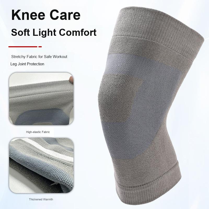 Bincho Charcoal Knee Pad Thickened Warm Cold Resistant Knitted 4-Way Stretch Compression Leg Sleeve for Autumn Winter