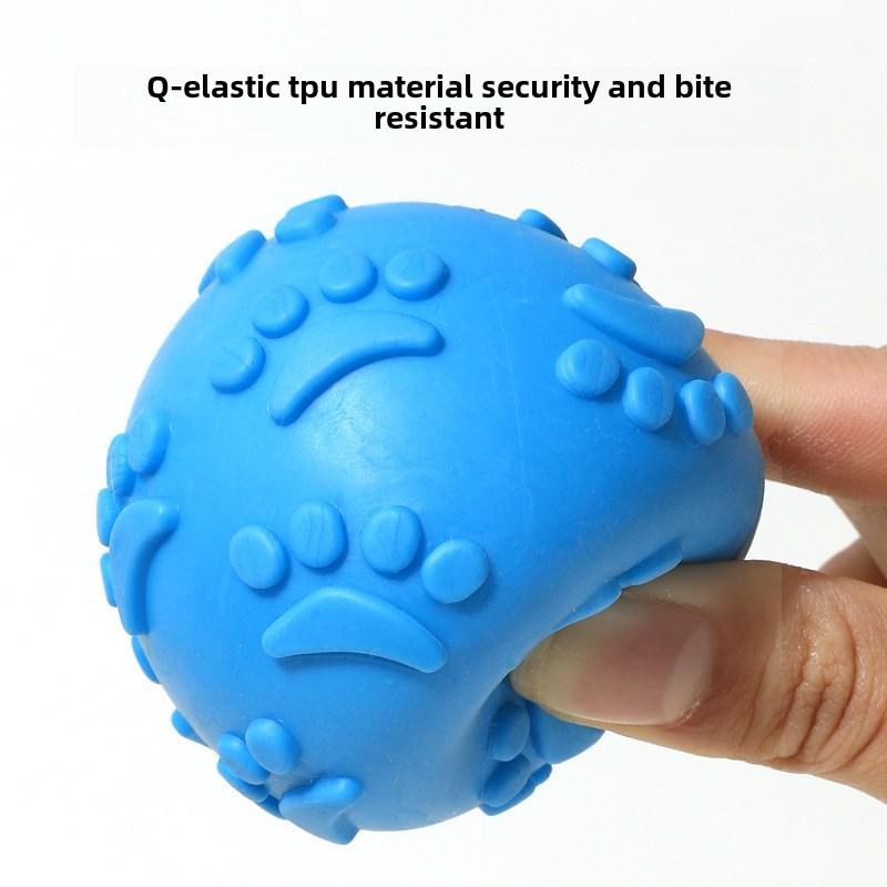 Pet Toy: Durable Footprint Ball for Dogs - Bite-Resistant, Chew-Friendly, Squeaky Toy