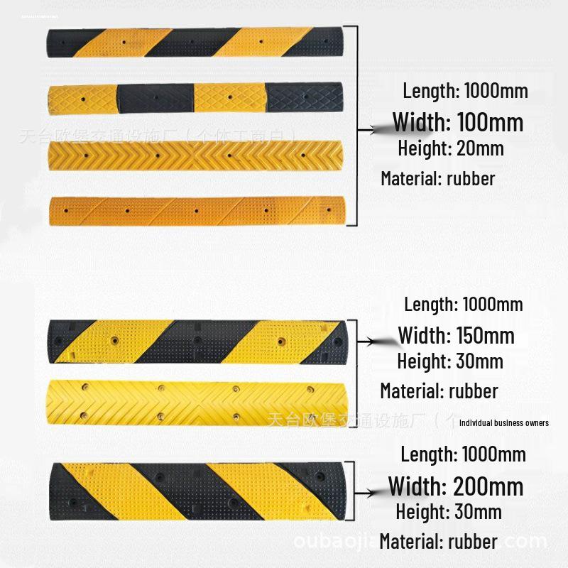 Non-Motorized Lane Mini Bump & Anti-Skid Strip for Bicycles and Pedestrians