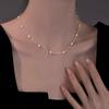 S925 Sterling Silver Zirconia Diamond Necklace for Women - Light Luxury Korean Style Clavicle Chain, Cute & High-End Fashion Accessory