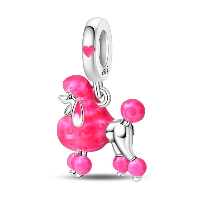 Kupfer Pudel Wal Handtasche Eiffelturm Elegant Charms Perlen Anhänger Passend für 3mm Armbänder DIY Feiner Schmuck Herstellung