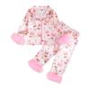 Frayed Easter Bunny Pajama Set - Long Sleeve & Pants for Fall/Winter