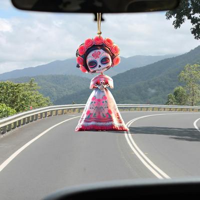 Halloween Decoration Skull Doll Car Pendant Cartoon Character Ornament Car Interior Hanging Decoration