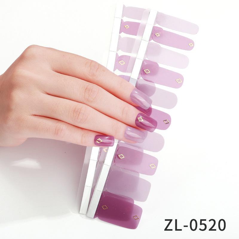 New French Manicure Stickers Waterproof Hot Stamping Ins Valentine's Day Nail Stickers