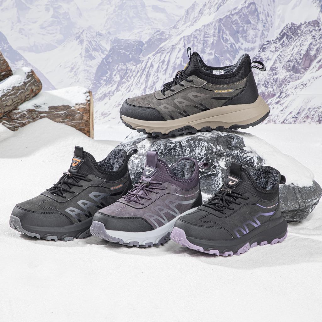 Taiheyuan Winter Couple's Anti Slip and Water Splashing Plus Thick Velvet Warm Outdoor Mountaineering Shoes