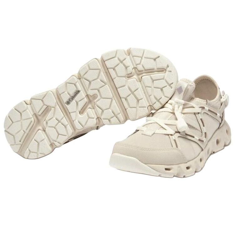 Columbia Fabric Round Toe Drawstring Shock Absorption Support Lightweight Low Top Outdoor Functional Shoes Women Shoes Khaki DL8463-102