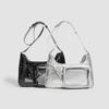 Borse Y2K Giapponesi Harajuku Sottobraccio per Ragazze Adolescenti Estate Trasparenti Itabag Borsa a Tracolla Display per Badge Fai-da-te Ita Bags