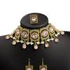 Retro Gemstone Necklace Ring Set, Metal Wind Gold Diamond Fringed Chain Exaggerated Temperament Accessories