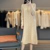 Sweater Long Skirt Women's Autumn and Winter New Knitted Bottoming Shirt Twist Thickened Semi-turtleneck Pullover Women's