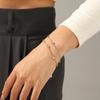 French Style Exquisite Jewelry Zircon Inlaid Bracelet, Light Luxury Versatile Accessory, Titanium Steel Bracelet