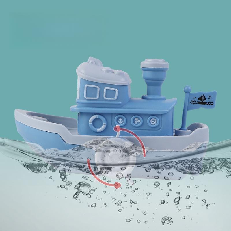 1Pcs Cute Cartoon Ship Boat Clockwork Toy Wind Up Toy Kids Water Swimming Beach Game For Children Gifts Baby Bath Boys Toys