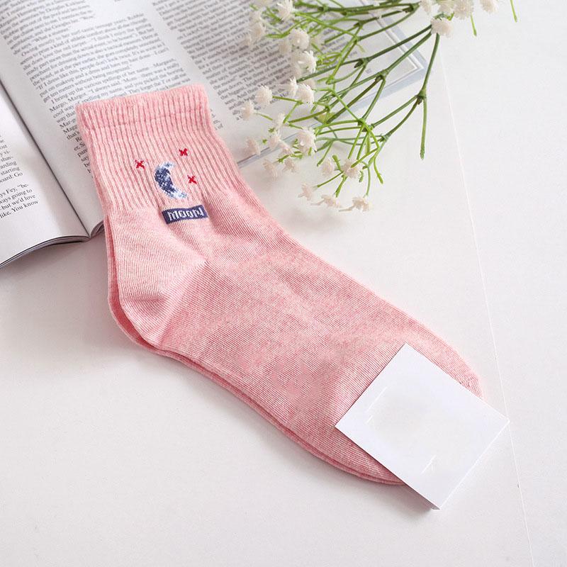 [COSPLACOOL]Harajuku Planet Point Yarn Funny Socks Japanese Creative Moon Stars Socks Women Warm Cute Novelty Femme Sokken Meias