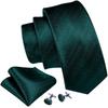 Barry.Wang Green Mint Teal Men Tie Hanky Cufflinks Set Jacquard Olive Sage Lawn Cyan Necktie for Male Wedding Business Gift