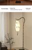Retro Zen Bamboo Hand-Painted Floor Lamp for Living Room, Study, or Bedroom - Iron Art, New Chinese Antique Style