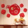 Chinese Year Door Stickers Blessing Word Murals for Living Room Spring Festival