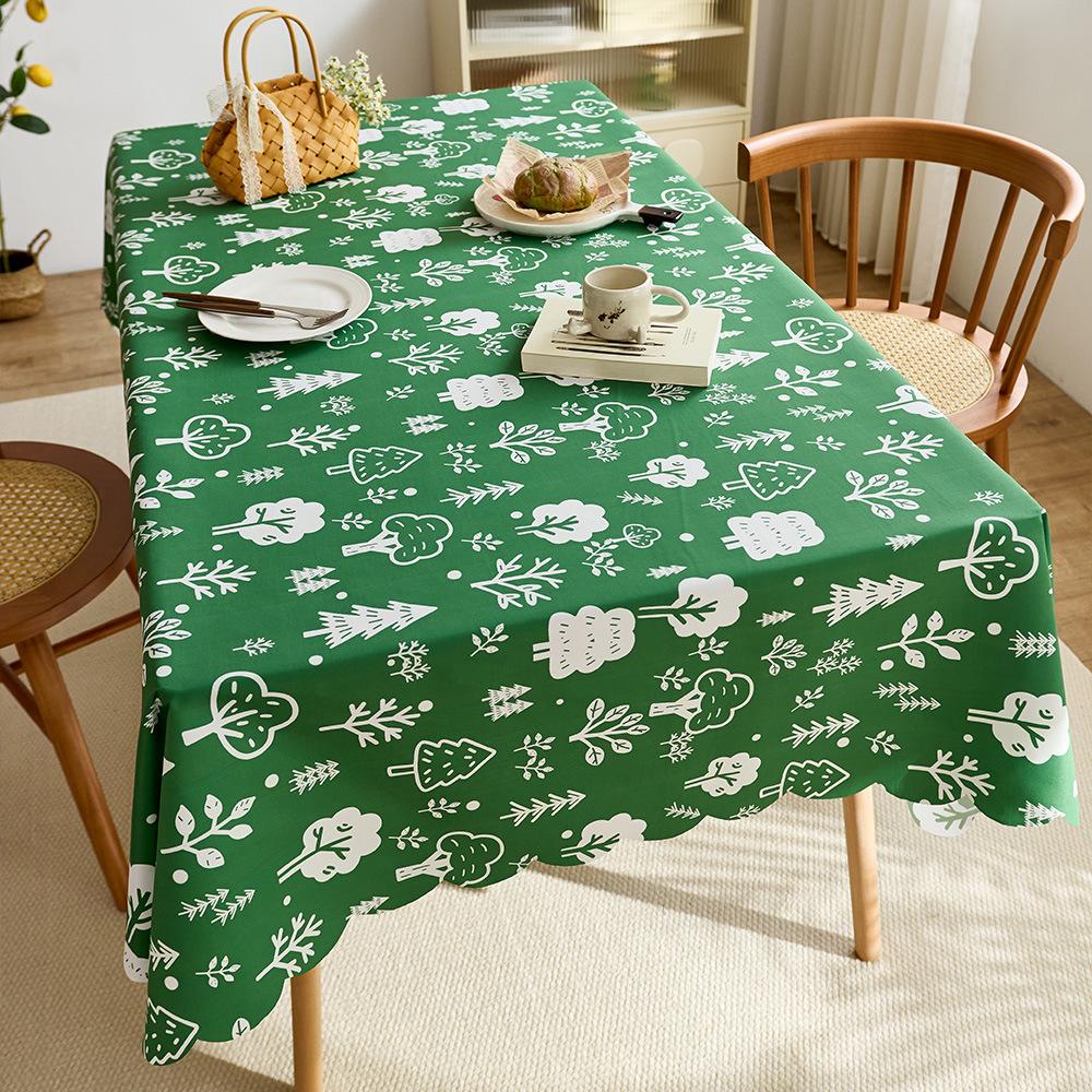 Tischdecke Wasserdicht Mori Grün Pflanze Klein Frisch Druck Schreibtisch Tischdecke Dekotuch Couchtischmatte Esstischdecke