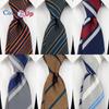 3.15" Fashion Striped PaisleyTie for  Men Flower Necktie for Wedding