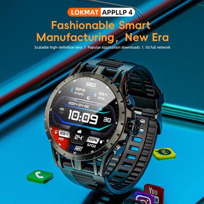LOKMAT APPLLP 4 Android Smart Watch Phone Rotating Camera Amoled Screen Wifi 4G Smartwatches Heart Rate Monitor Fitness Tracker Watch Phone