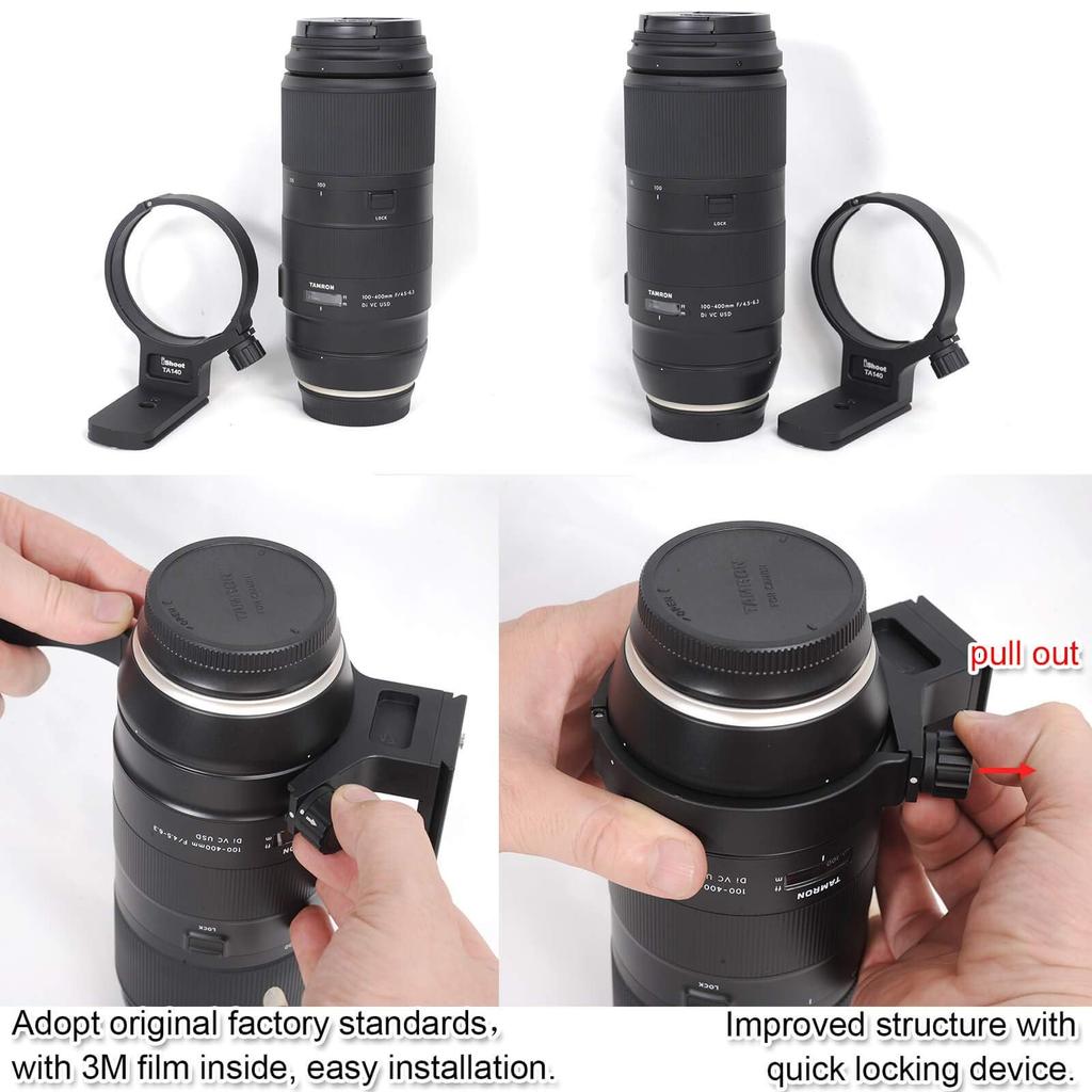 iShoot Tripod Mount Designed for the Tamron Di VC USD This tripod mount support bracket features an quick release plate at the compatible with type