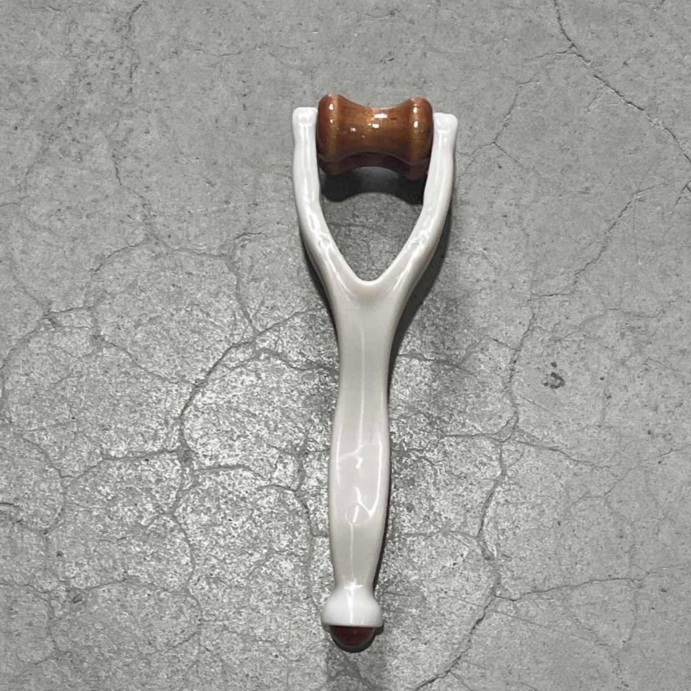 Dual-sided Roller Finger Massager Bone-Shaped Acupressure Tool Ergonomic Hand Massager New