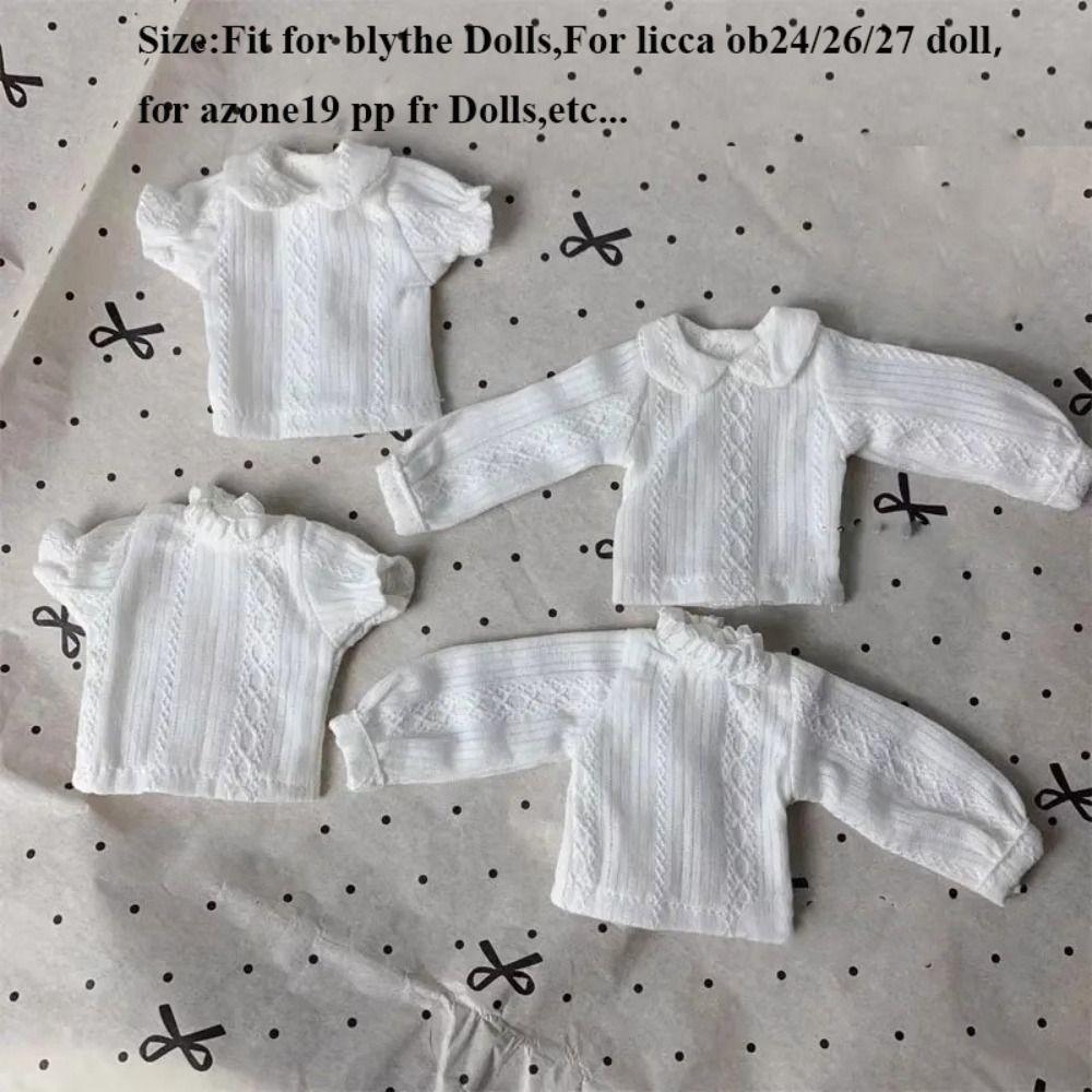 Handmade Long Sleeve Blouse Clothes for licca ob24/26/27 doll