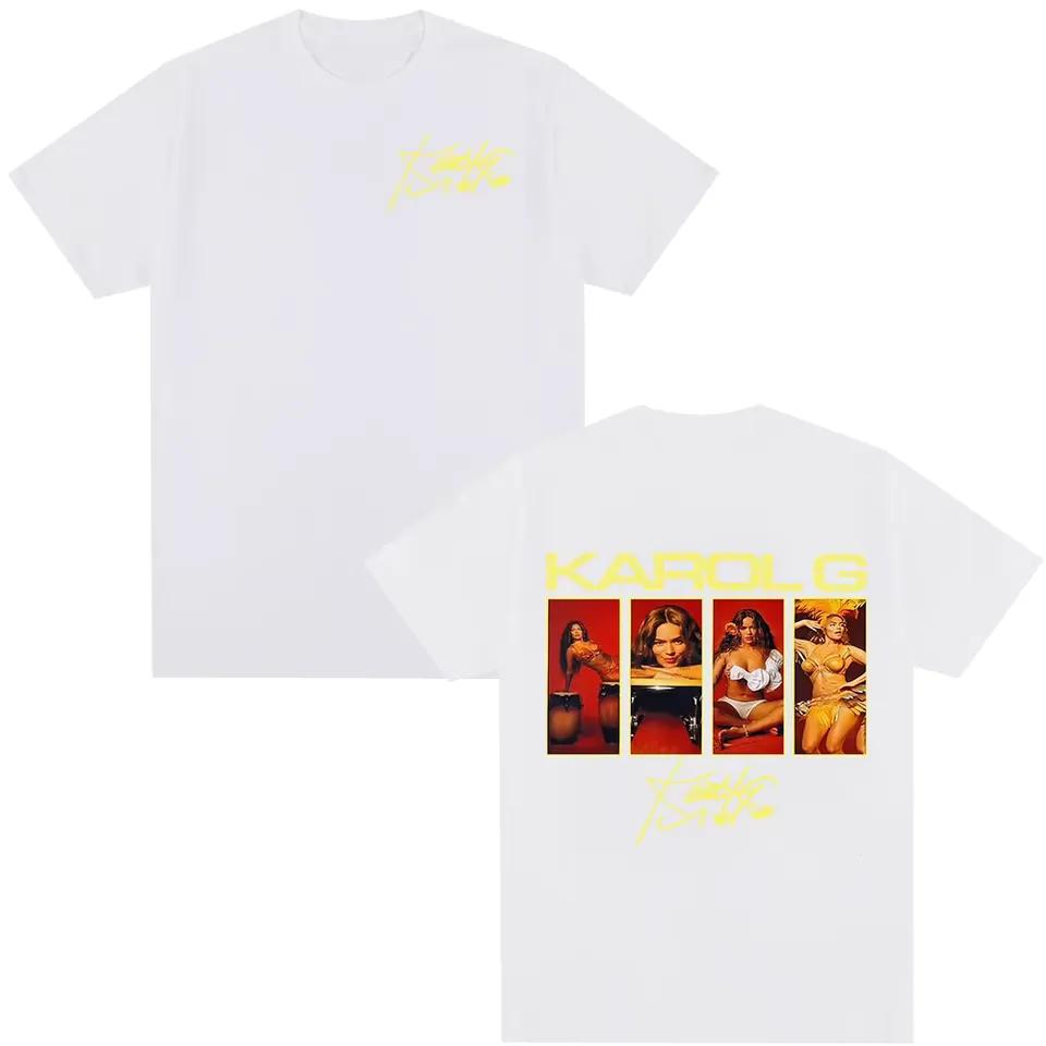 Karol G Tropicoqueta Unisexs TShirt Summer New Cotton Unisex Casual Street Classic Loose YK Harajuku Quality Shirt