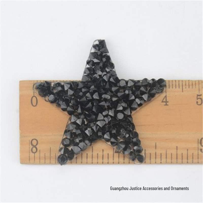Five-Pointed Star Rhinestone Resin Patch for Shoes and Clothing