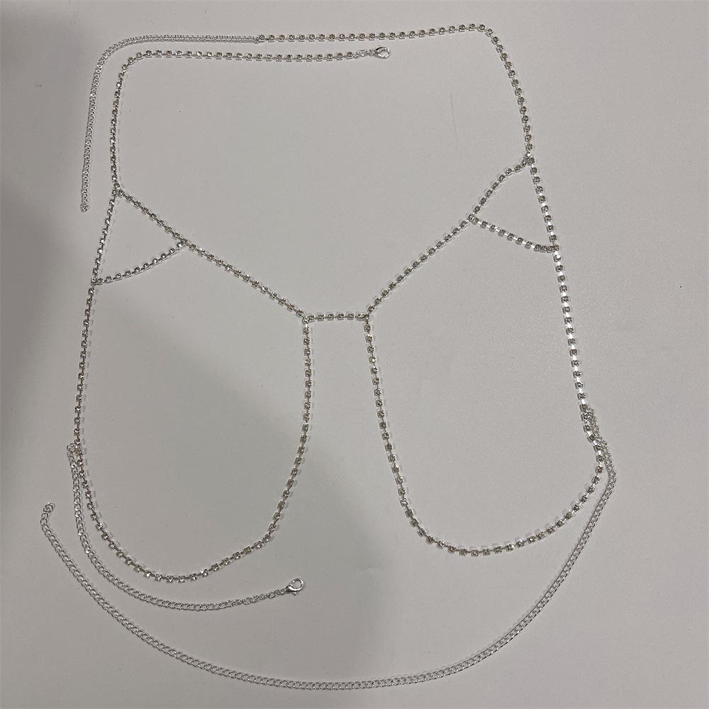 

New Fashionable Simple Bikini Breast Chain, European And American Personality Full Diamond Sexy Body Chain Body Chain
