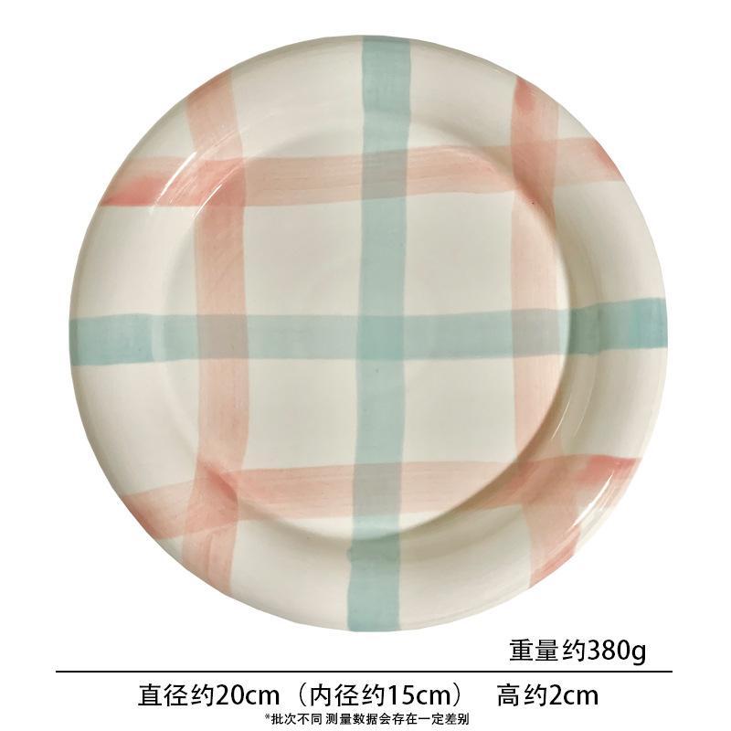 

Белая керамическая тарелка в европейском стиле Столовая посуда Основные блюда Кухонные принадлежности Бытовая круглая тарелка в западном стиле Декоративная тарелка